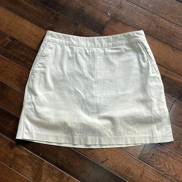 Adidas cotton skort Mini skirt Attached shorts Athleisure Neutral Golf Size 6 - Picture 1 of 9